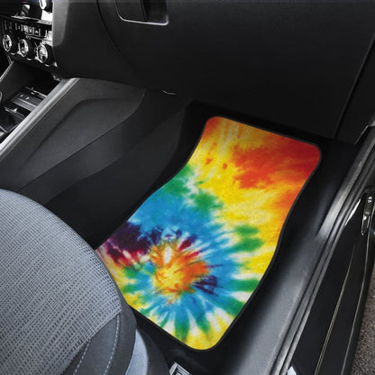 Colorful Tie Dye Abstract Art Car Floor Mats