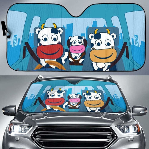 Auto Sun Shades - Cow