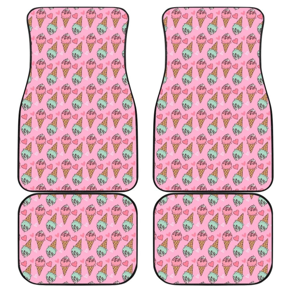 Cute Ice Cream Pattern Car Floor Mats