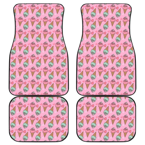 Cute Ice Cream Pattern Car Floor Mats
