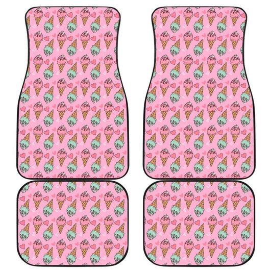 Cute Ice Cream Pattern Car Floor Mats