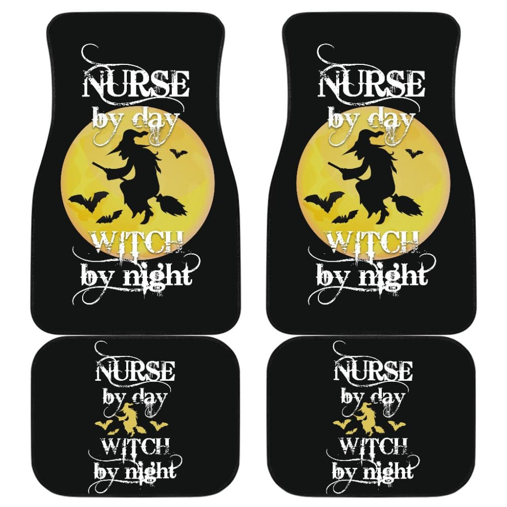 Nurse By Day, Witch By Night Car Floor Mats