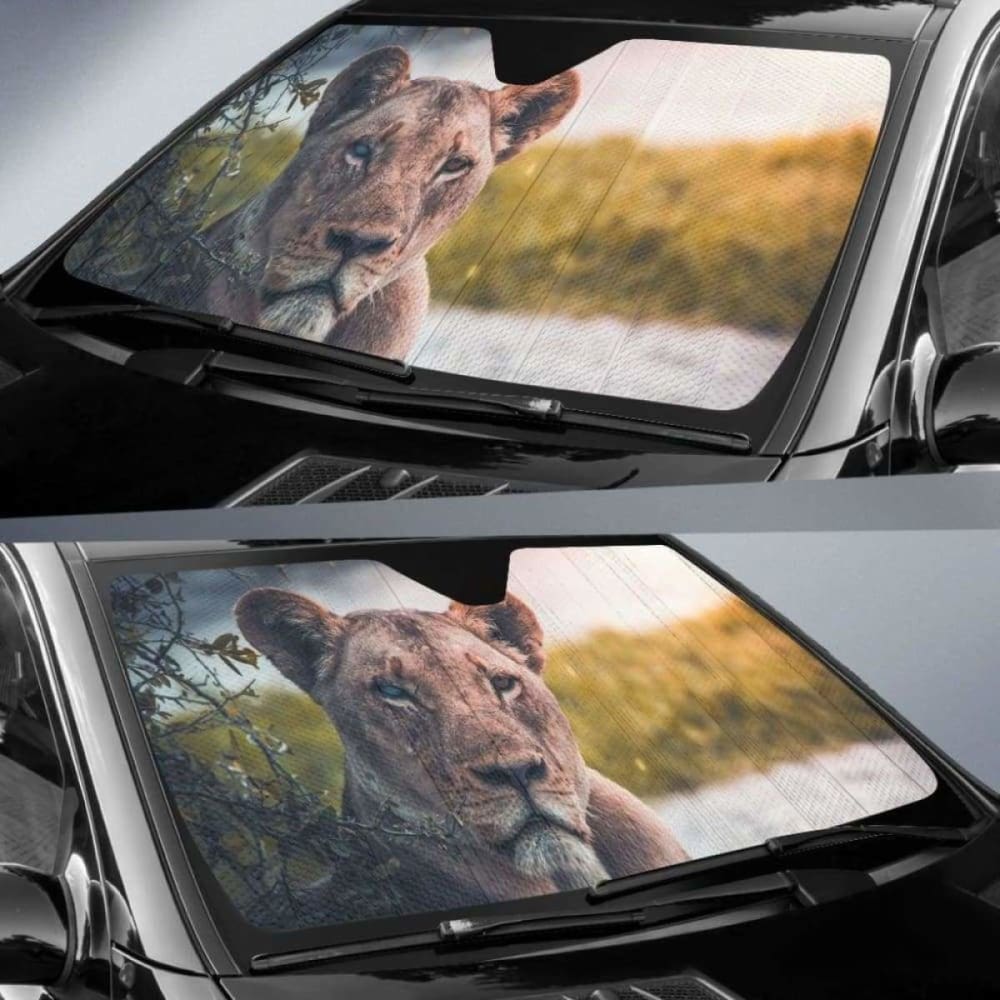 Female Tiger Color Eyes car auto sunshades