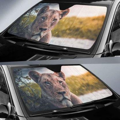 Female Tiger Color Eyes car auto sunshades
