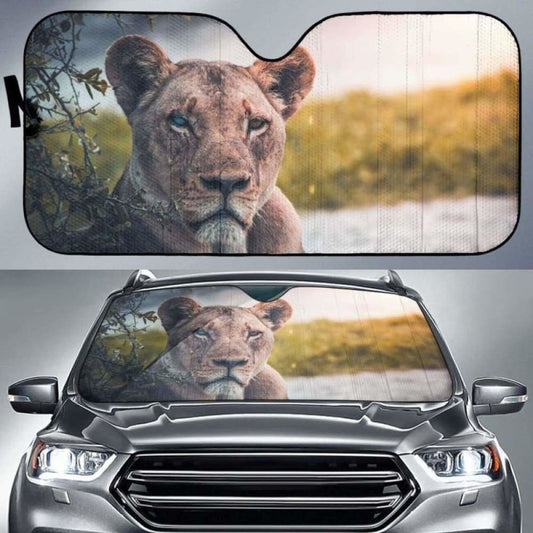 Female Tiger Color Eyes car auto sunshades