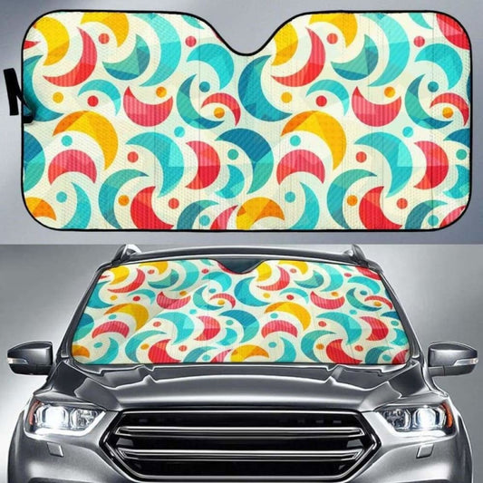 Colorful Moon Pattern Car Auto Sun Shades