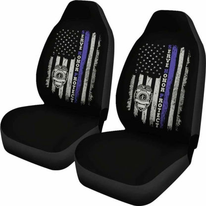 Police Officers Flag Car Seat Covers