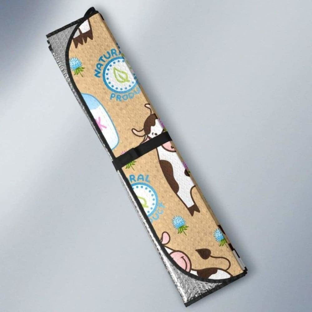 Cow Bottle Of Milk Pattern Car Auto Sun Shades