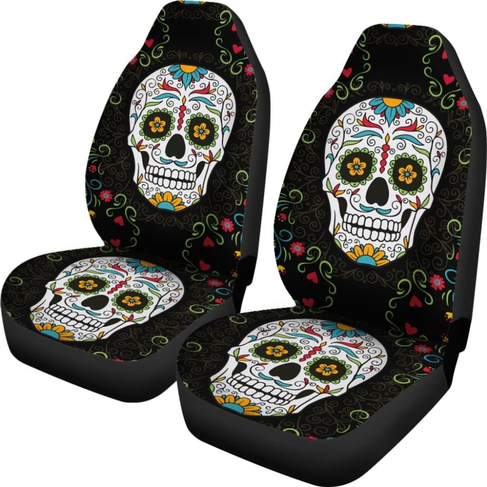 Flower Sugar Skull Ii Car Seat Covers