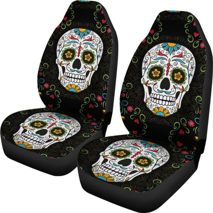 Flower Sugar Skull Ii Car Seat Covers