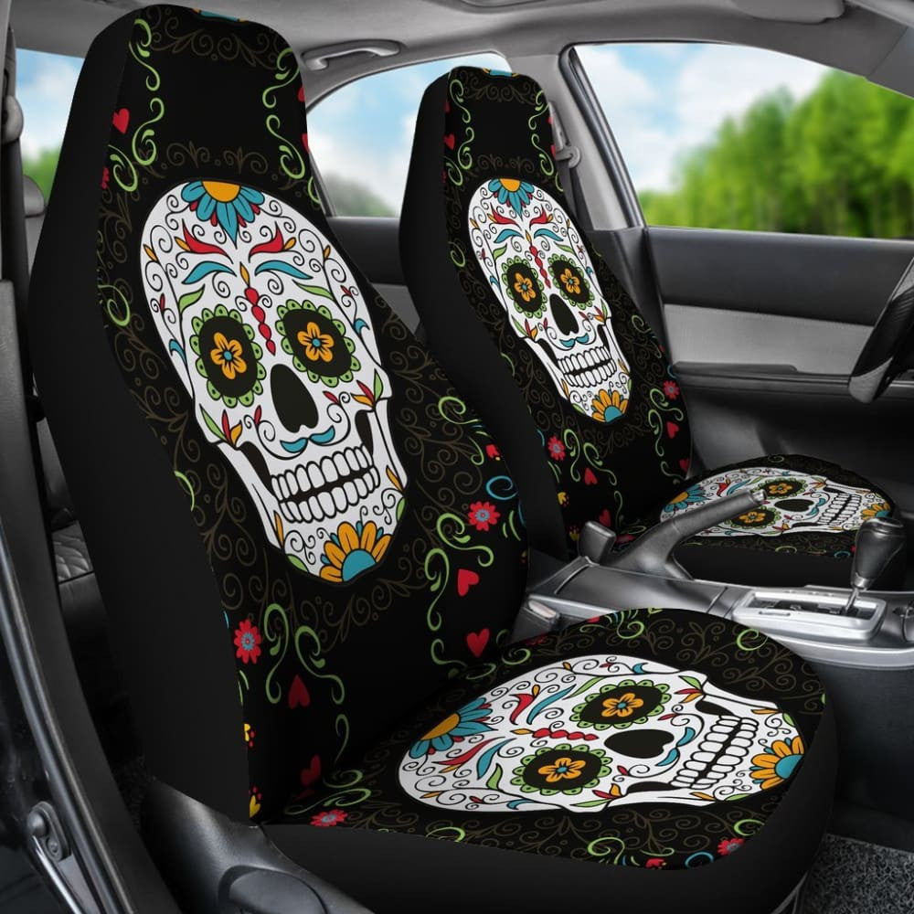 Flower Sugar Skull Ii Car Seat Covers