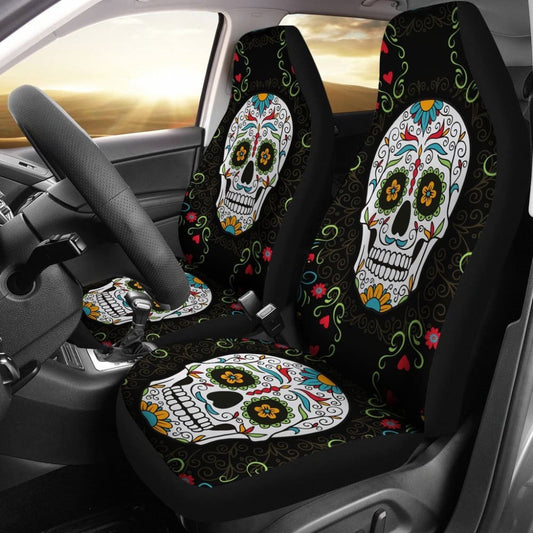 Flower Sugar Skull Ii Car Seat Covers