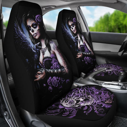 Pcs Sugar Skull Girl Car Seat Covers
