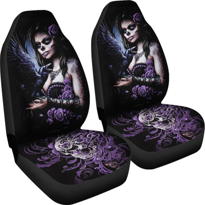 Pcs Sugar Skull Girl Car Seat Covers