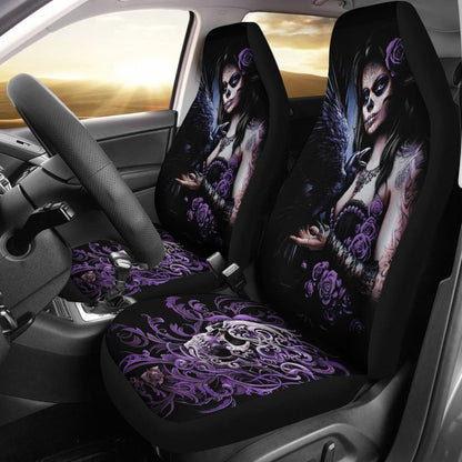 Pcs Sugar Skull Girl Car Seat Covers
