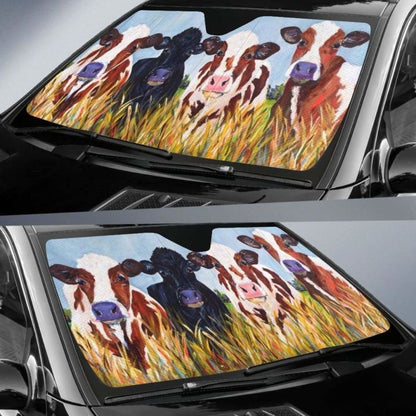 Auto Sun Shades - Cow