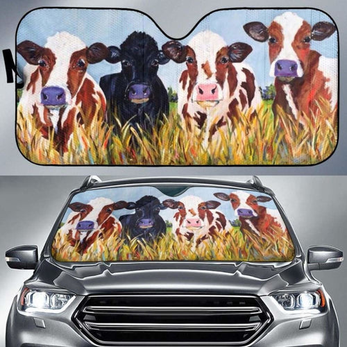 Auto Sun Shades - Cow