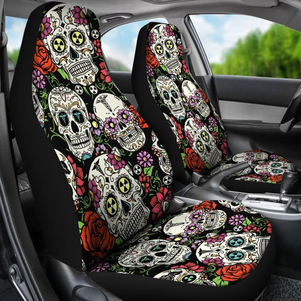 Sugar Skulls Car Seat Covers Set