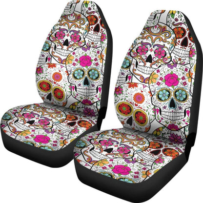 Pink Sugar Skull Car Seat Covers