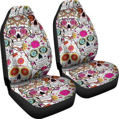 Pink Sugar Skull Car Seat Covers