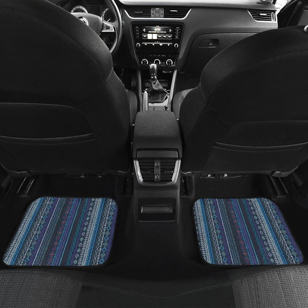 Blue Boho Stripes Cl Car Floor Mats