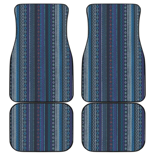 Blue Boho Stripes Cl Car Floor Mats