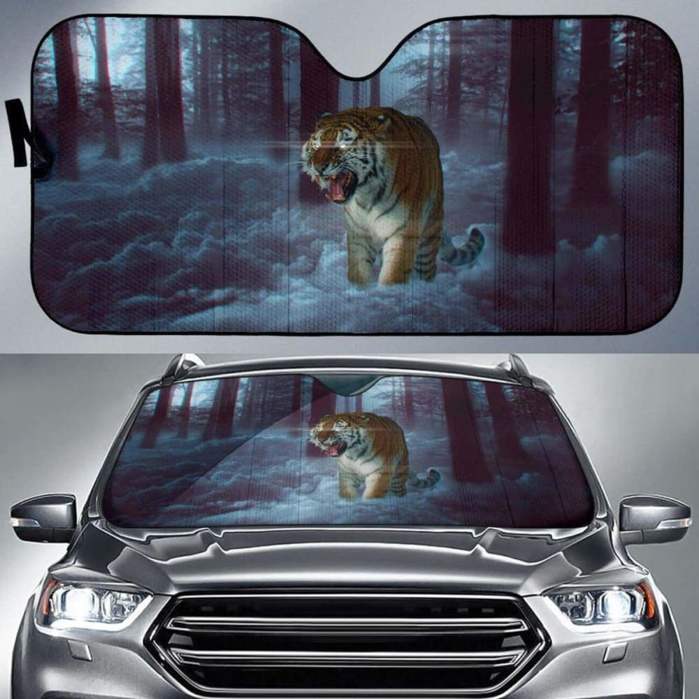 Tiger Predator Forest Surreal FantasyK K Car Sun Shade