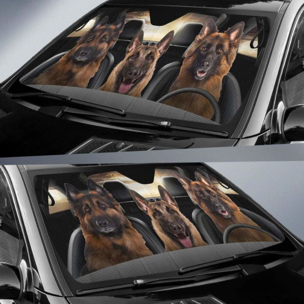German Shepherd Car Auto Sun Shade Funny Dog Windshield