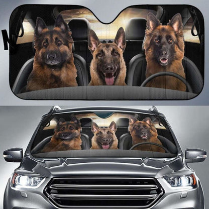 German Shepherd Car Auto Sun Shade Funny Dog Windshield