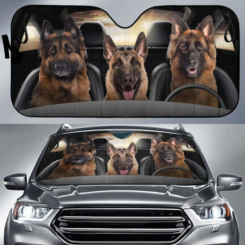 German Shepherd Car Auto Sun Shade Funny Dog Windshield