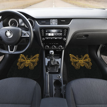 Beautiful Butterfly Gold Custom Car Floor Mats