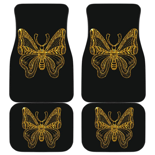 Beautiful Butterfly Gold Custom Car Floor Mats