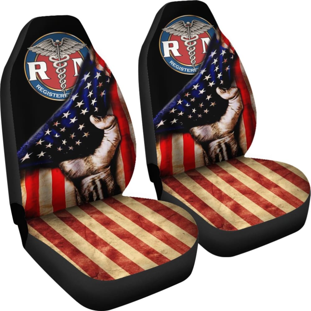 Amazing Patriot Nurse American Flag Car Seat Covers