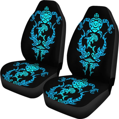 Tribal Blue Turtles Sharks & Dolphins Car Sear Covers