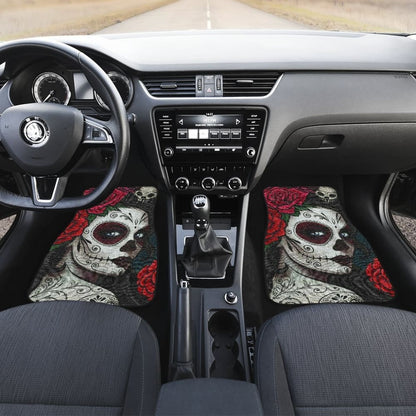 Pcs Sugar Skull Girl Car Mat