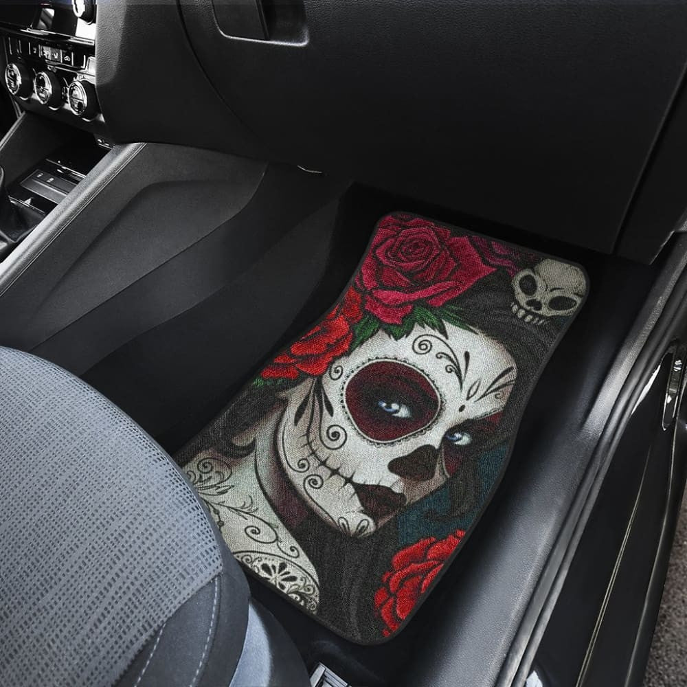 Pcs Sugar Skull Girl Car Mat