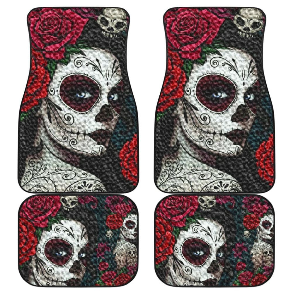 Pcs Sugar Skull Girl Car Mat