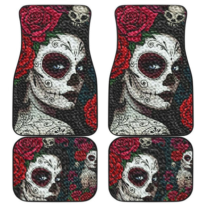 Pcs Sugar Skull Girl Car Mat