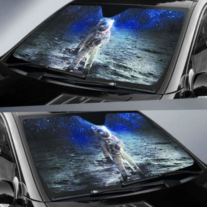 Astronaut on the Moon in The Galaxy car auto sunshades