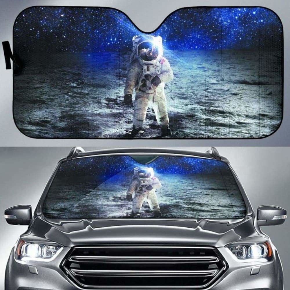 Astronaut on the Moon in The Galaxy car auto sunshades