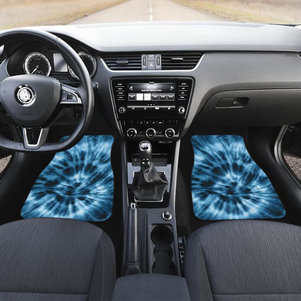 Blue Tie Dye Car Floor Mats