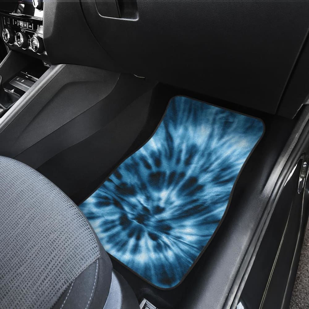 Blue Tie Dye Car Floor Mats