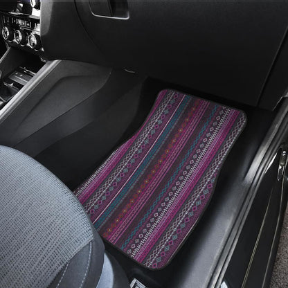 Purple Boho Stripes Decor Cl Car Floor Mats