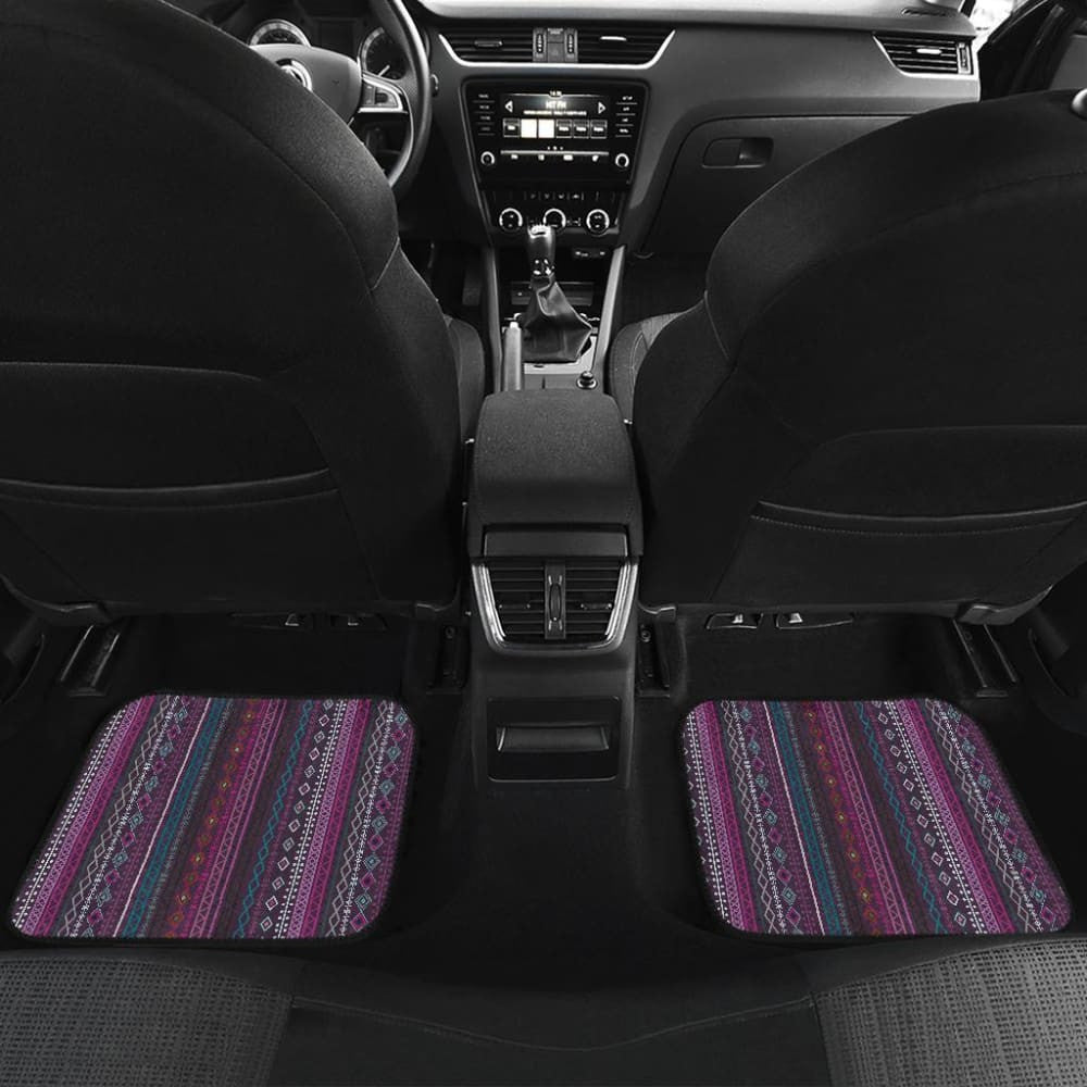 Purple Boho Stripes Decor Cl Car Floor Mats