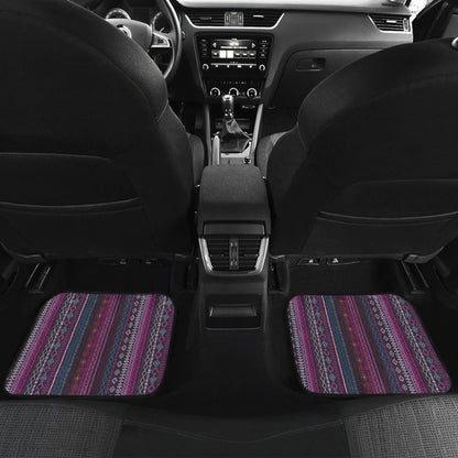 Purple Boho Stripes Decor Cl Car Floor Mats