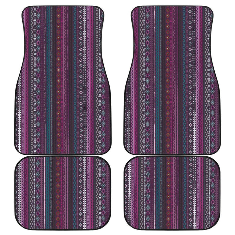 Purple Boho Stripes Decor Cl Car Floor Mats