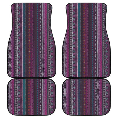 Purple Boho Stripes Decor Cl Car Floor Mats