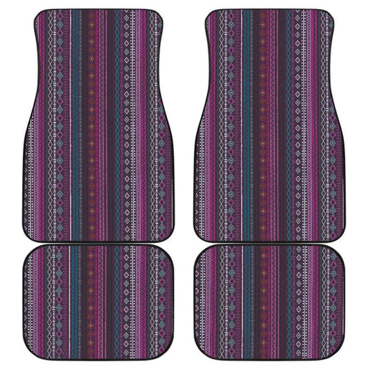 Purple Boho Stripes Decor Cl Car Floor Mats