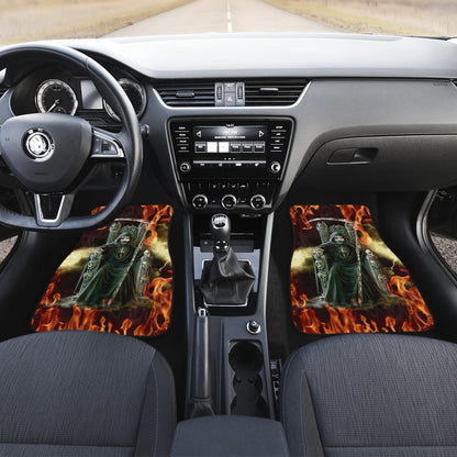 Flaming Grim Reaper Fire Car Floor Mats