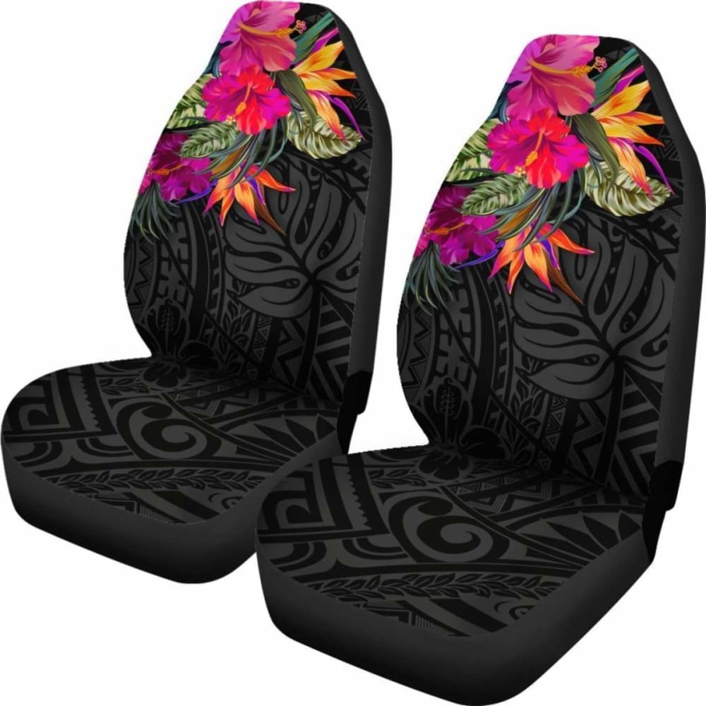 Polynesian Car Seat Covers - Hibiscus Pattern -